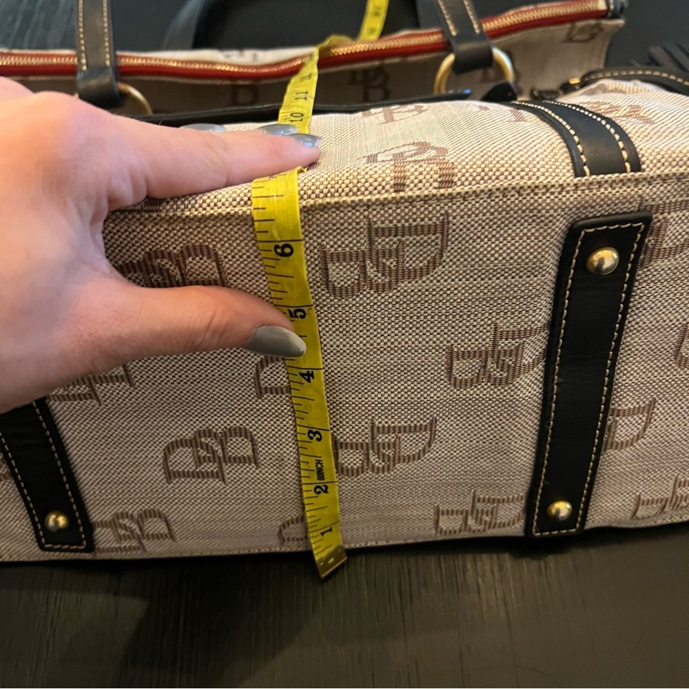 Dooney & Bourke Black and Brown Florentine The Smith Tote Bag - Picture 14 of 14